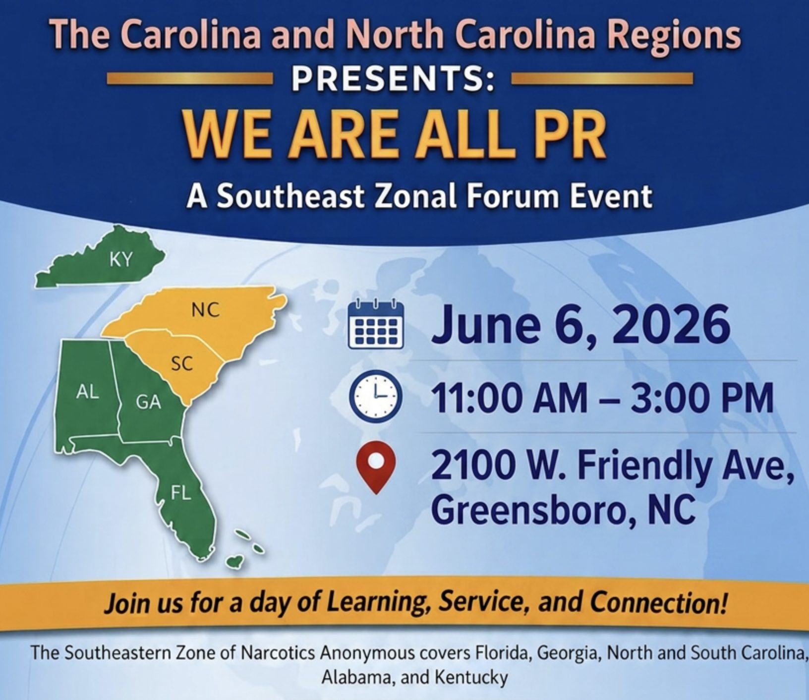 The Carolina and North Carolina Regions PRESENTS: • WE ARE ALL PR A Southeast Zonal Forum Event